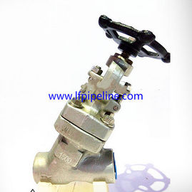 F304 Socket Welded/NPT Threaded Y Type Forged Globe Valve